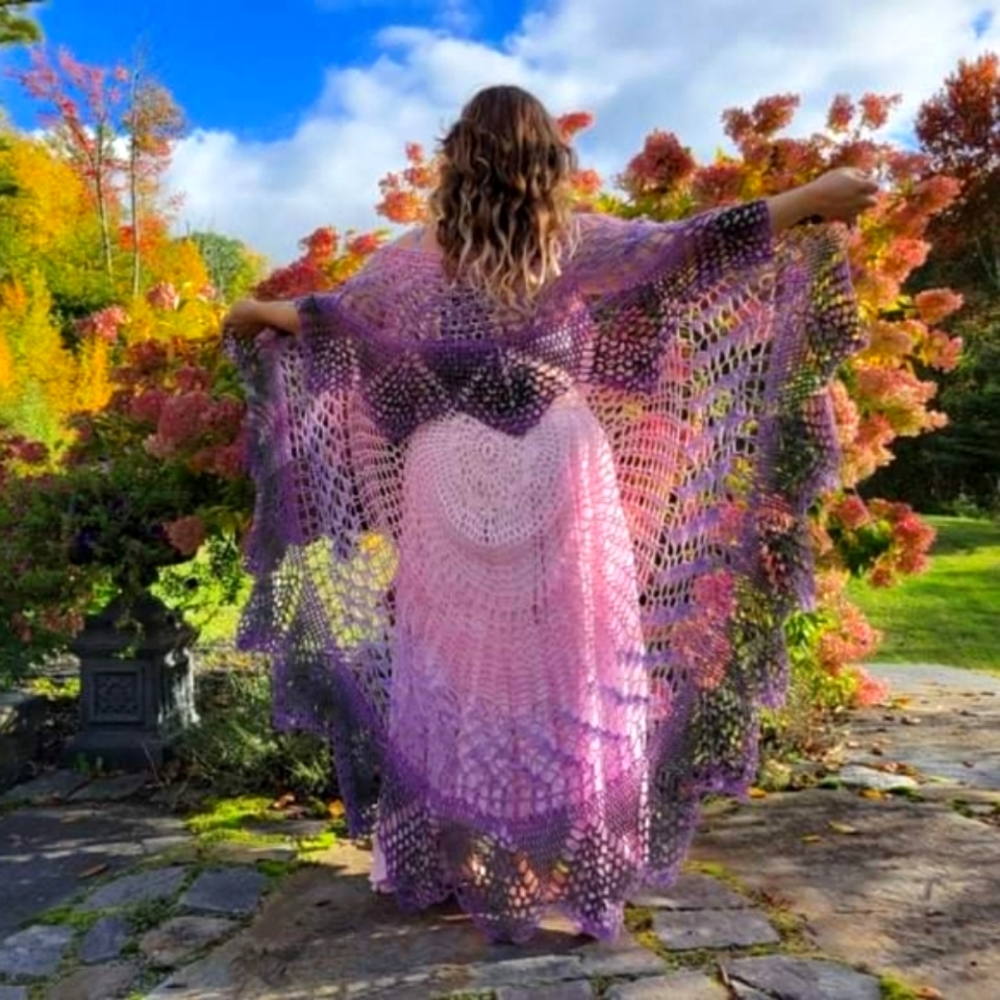 SOLD Purple Ombre Circle Festival Maxi Best Jacket